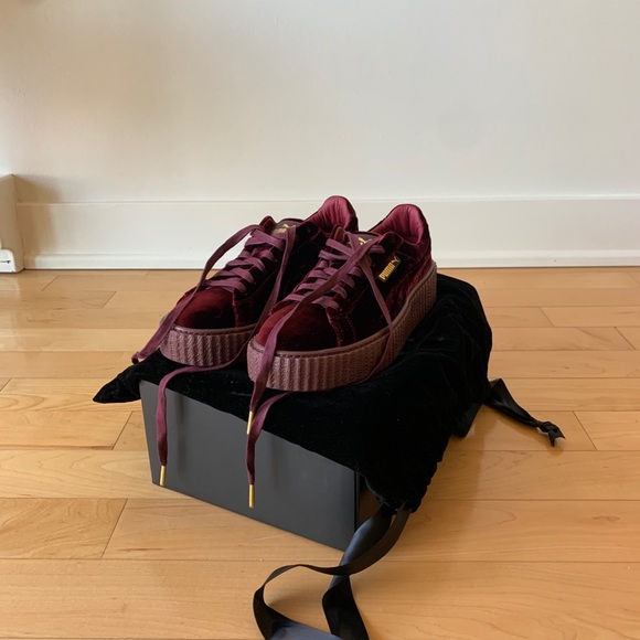 PUMA BY RIHANNA Limited Edition Burgundy Creepers - Picture 2 of 8